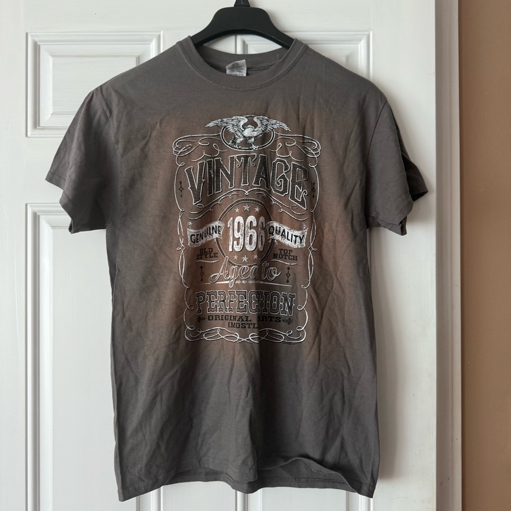 Vintage Graphic Men's T-Shirt - Gray 1966